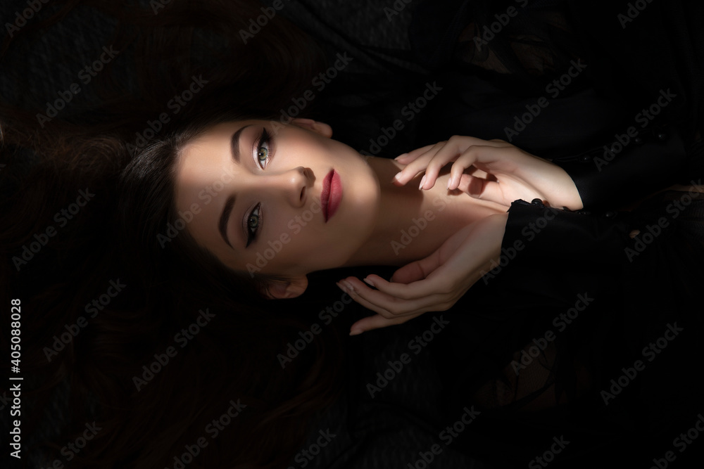 portrait in a ray of light