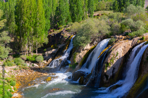 Muradiye Waterfall is the waterfall on the Bendimahi Stream in the province of Van, Muradiye district. photo