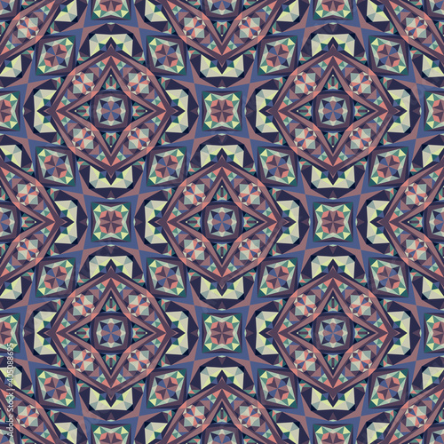 Wallpaper Mural Geometric seamless pattern, ornament, abstract background, fashion print, vector texture. Torontodigital.ca
