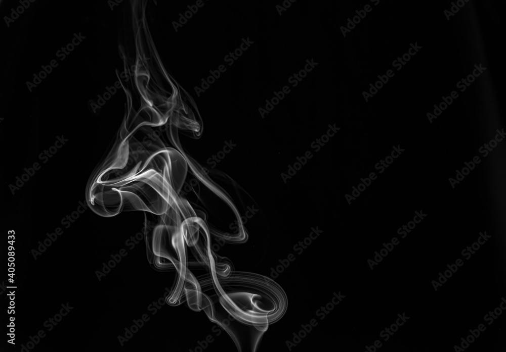 Grey smoke on black background. Grey smoke on black background.