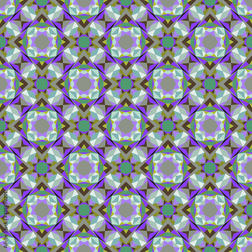 Fototapeta premium Geometric seamless pattern, ornament, abstract background, fashion print, vector texture.