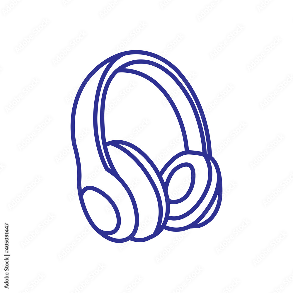 Simple Vector Headphone earphone icon design Simple Vector Headphone earphone icon design