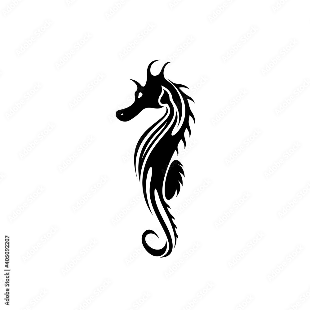 black Seahorses tattoo black Seahorses tattoo