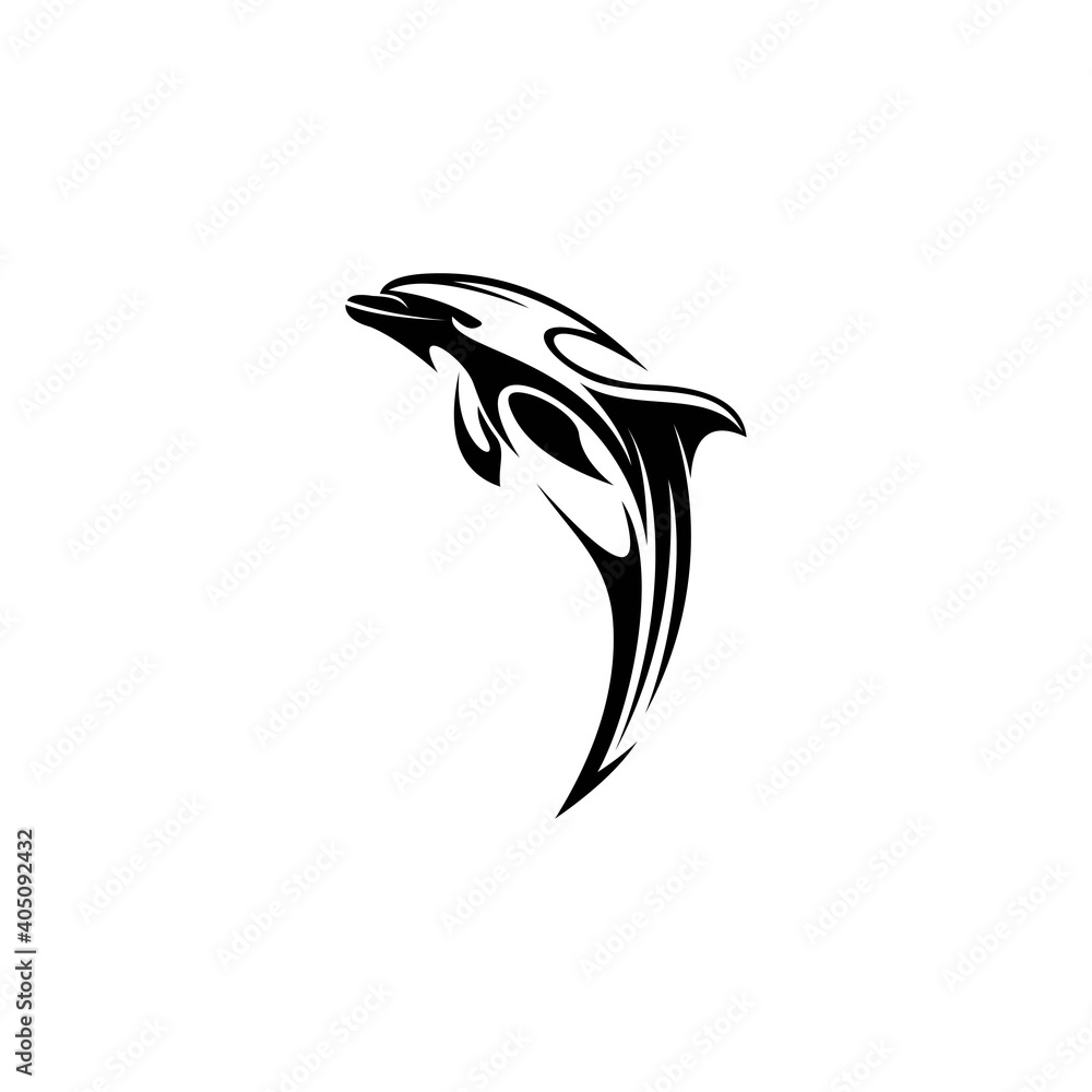 Naklejka premium creative dolphin art 