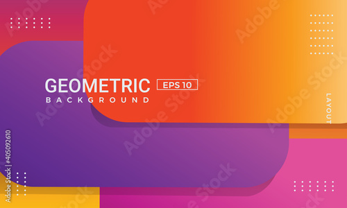 Illustration vector graphic of colorful gradient geometric background. Perfect for copybook brochures, school books, Notebook paper, book, magazine template.