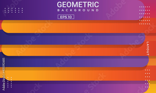 Illustration vector graphic of colorful gradient geometric background. Perfect for copybook brochures, school books, Notebook paper, book, magazine template.