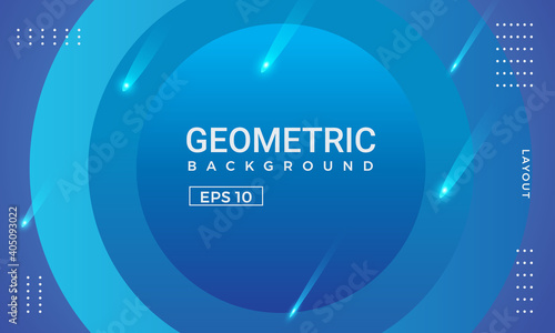 Illustration vector graphic of simple blue gradient geometric background. Perfect for copybook brochures, school books, Notebook paper, book, magazine template.