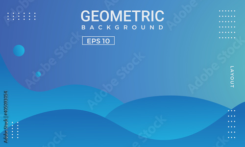 Illustration vector graphic of simple blue gradient geometric background. Perfect for copybook brochures, school books, Notebook paper, book, magazine template.