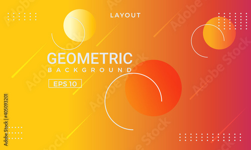 Illustration vector graphic of minimalist colorful orange gradient geometric background. Perfect for copybook brochures, school books, Notebook paper, book, magazine template.
