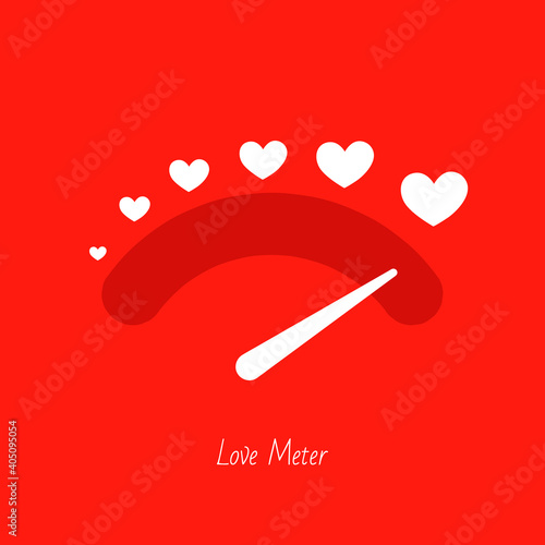 Love meter heart indicator. Love day full test valentine background card progress.