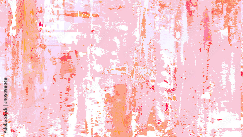 red smears of paint on wall