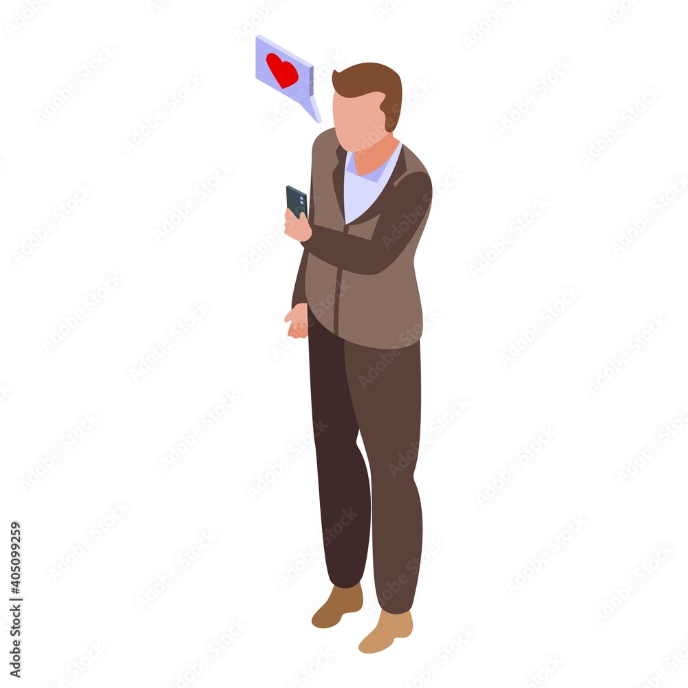 Manager recruiter icon. Isometric of manager recruiter vector icon for web design isolated on white background Manager recruiter icon. Isometric of manager recruiter vector icon for web design isolated on white background