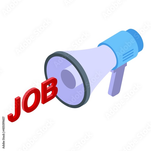 Job advertise icon. Isometric of job advertise vector icon for web design isolated on white background