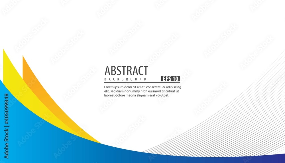 Obraz premium Abstract background with yellow and blue colour, minimalist, modern, white background. Vector illustration