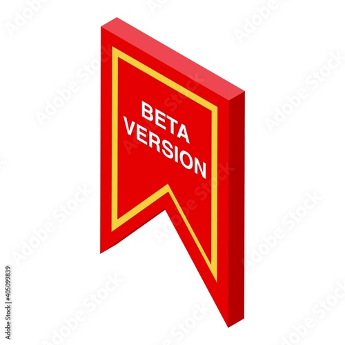 Trial version icon. Isometric of trial version vector icon for web design isolated on white background