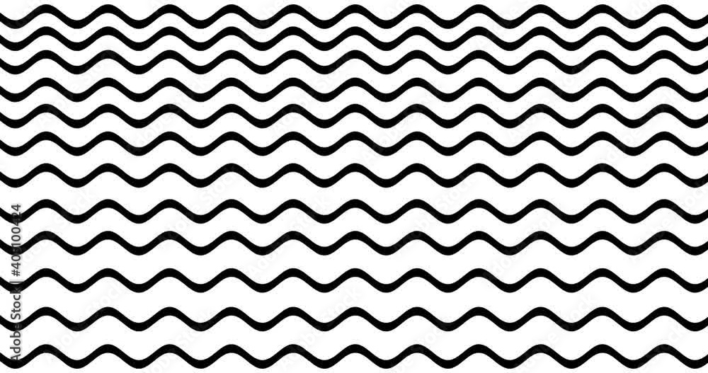 black sea wave line on white background, seamless animation footage 4k clip black sea wave line on white background, seamless animation footage 4k clip
