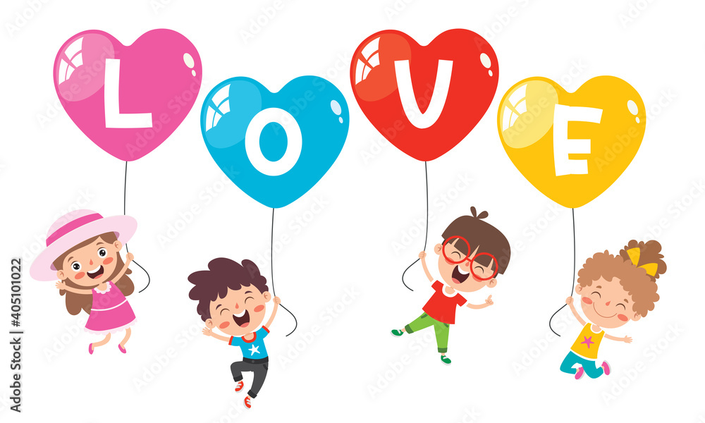 Love Concept With Cartoon Character