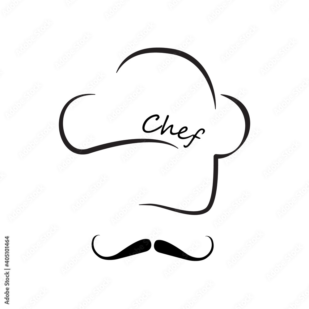 Chef hat logo template design. Vector illustration. Chef hat logo template design. Vector illustration.