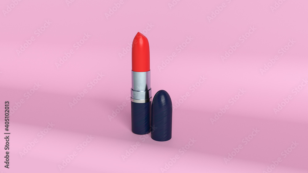 Lipstick on pink background, isolated Lipstick on pink background, isolated
