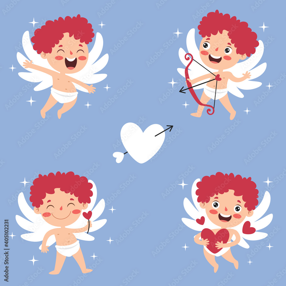 Love Concept With Cartoon Character Love Concept With Cartoon Character