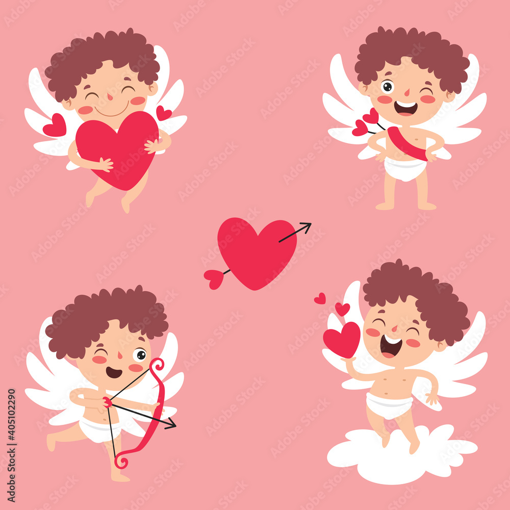 Love Concept With Cartoon Character Love Concept With Cartoon Character