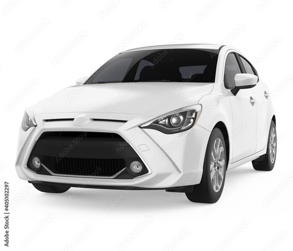 Naklejka premium Car Hatchback Isolated