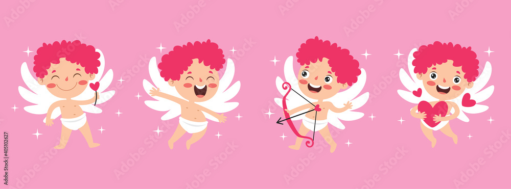 Obraz premium Love Concept With Cartoon Character