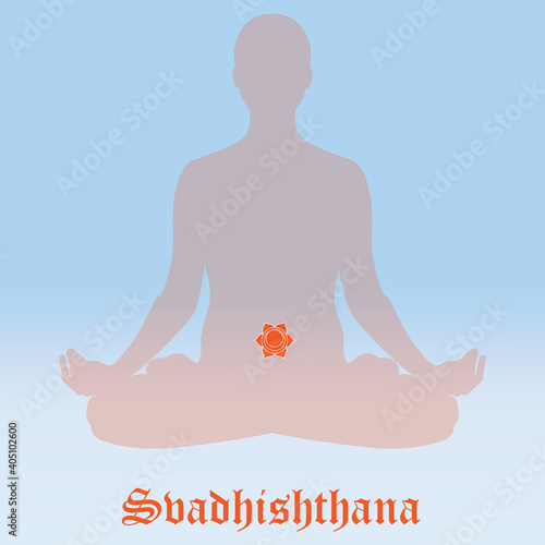 Svadhishthana Chakra symbol vector illustration
