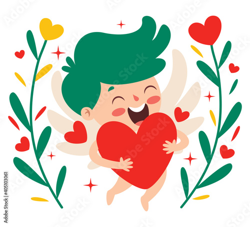 Love Concept With Cartoon Character