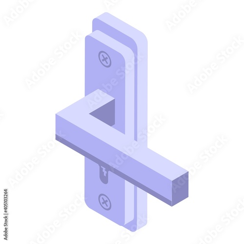 Room door handle icon. Isometric of room door handle vector icon for web design isolated on white background