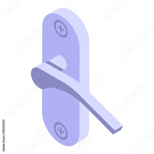 Door lever handle icon. Isometric of door lever handle vector icon for web design isolated on white background