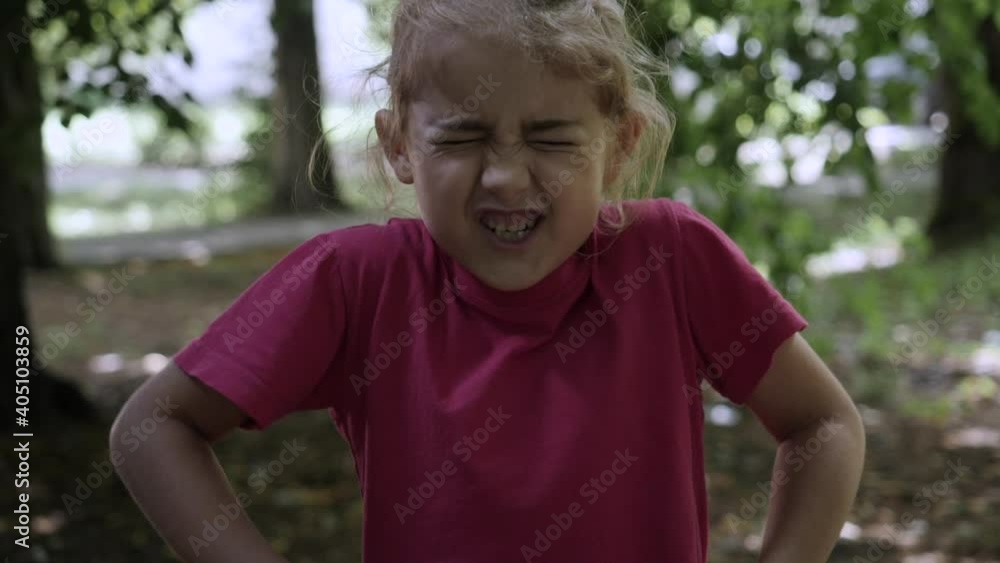 Child Shouting Loud. Portrait of Shocked, Angry and Emotional Little Girl. Young Angry Girl Yelling Screaming Slow Motion. Upset Child Scream Loudly. Adhd Attention Deficit Hyperactivity Disorder. Child Shouting Loud. Portrait of Shocked, Angry and Emotional Little Girl. Young Angry Girl Yelling Screaming Slow Motion. Upset Child Scream Loudly. Adhd Attention Deficit Hyperactivity Disorder.