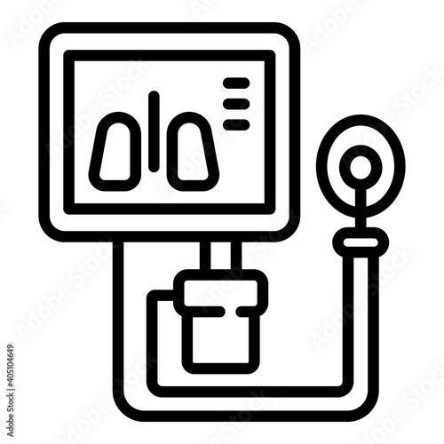 Ventilator medical machine icon. Outline ventilator medical machine vector icon for web design isolated on white background