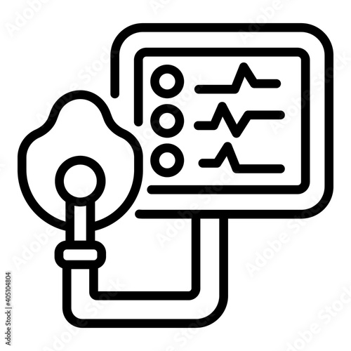 Computer ventilator medical machine icon. Outline computer ventilator medical machine vector icon for web design isolated on white background