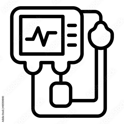 Corona ventilator medical machine icon. Outline corona ventilator medical machine vector icon for web design isolated on white background