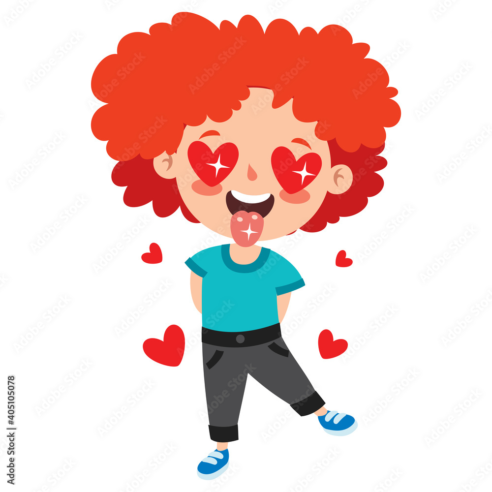 Love Concept With Cartoon Character Love Concept With Cartoon Character
