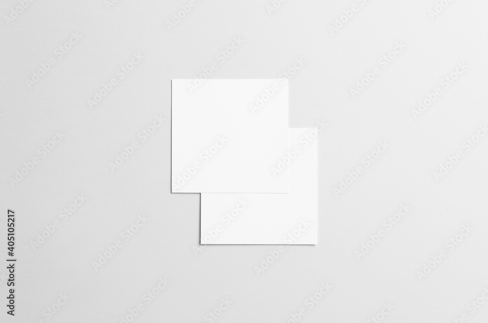 Square Flyer / Invitation Mock-Up - Two Overlapping Flyers Square Flyer / Invitation Mock-Up - Two Overlapping Flyers