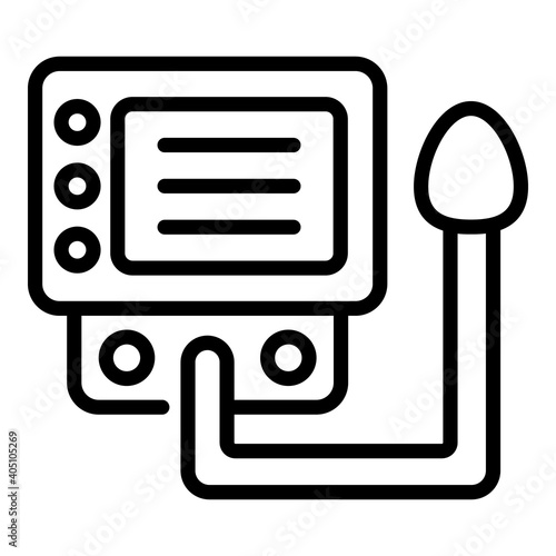 Examination ventilator medical machine icon. Outline examination ventilator medical machine vector icon for web design isolated on white background