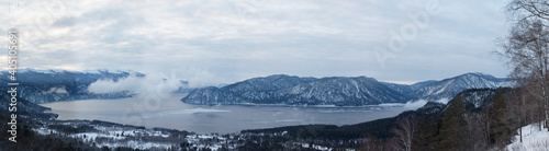 Teletskoye lake in winter, Altai, Russia
