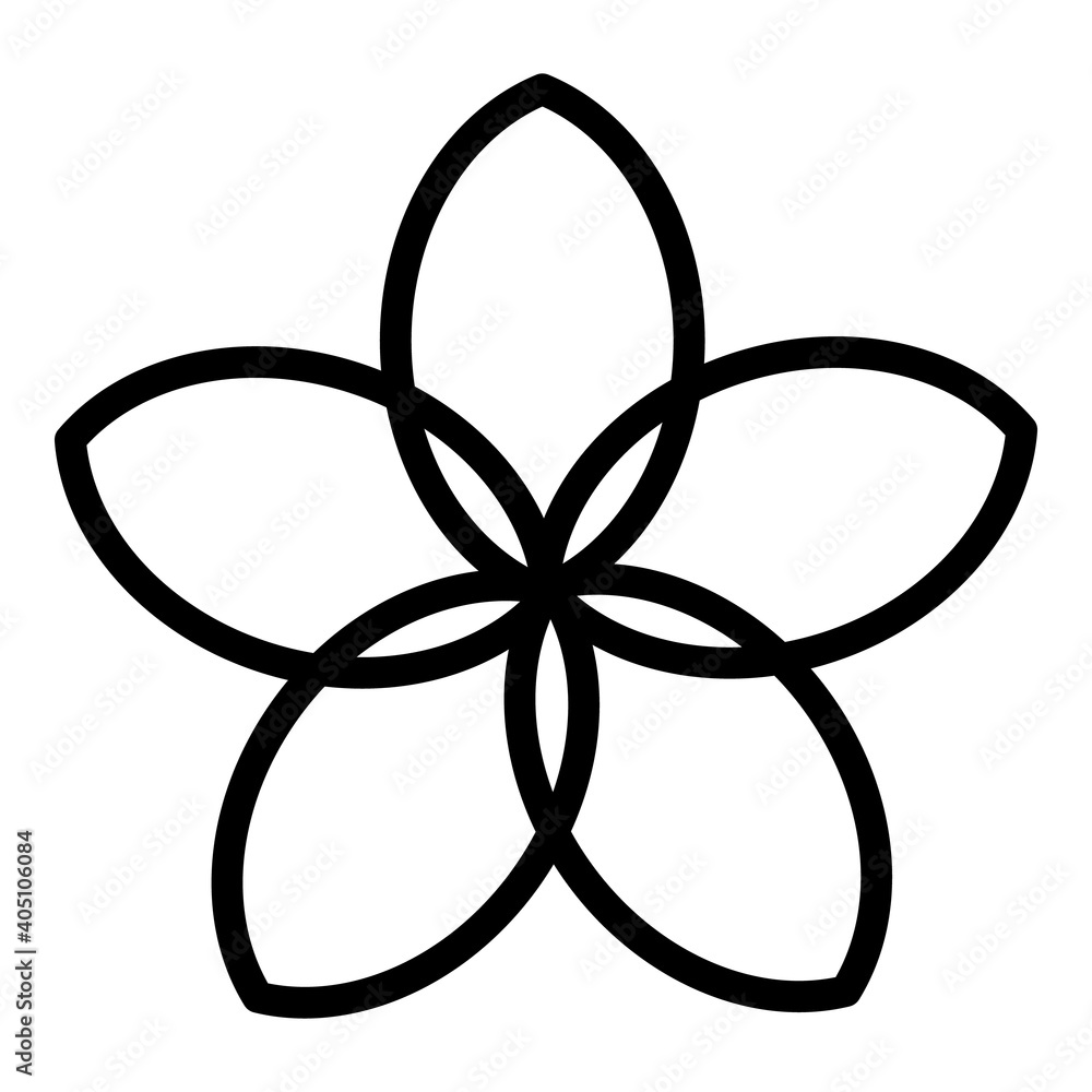 Plumeria exotic icon. Outline plumeria exotic vector icon for web design isolated on white background Plumeria exotic icon. Outline plumeria exotic vector icon for web design isolated on white background