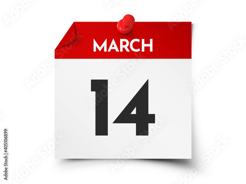 March 14 day calendar
