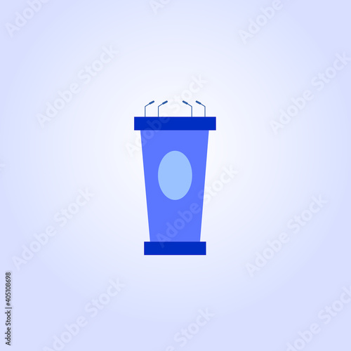 tribune for speeches, debates, politics vector illustration

