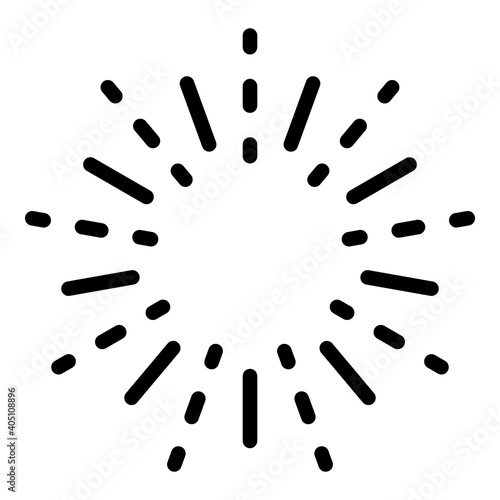 Birthday firework icon. Outline birthday firework vector icon for web design isolated on white background