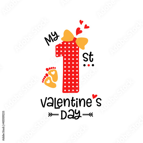 My first Valentines Day vector typography baby