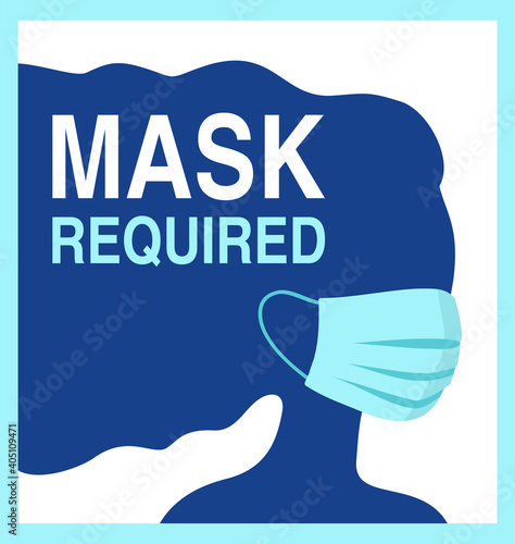 face mask required prohibit sign