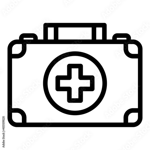 Case first aid kit icon. Outline case first aid kit vector icon for web design isolated on white background