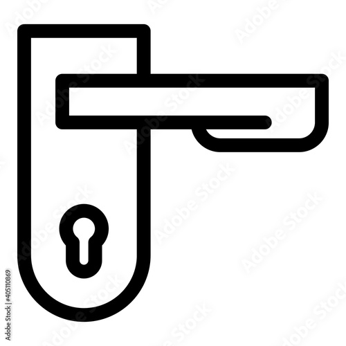 Doorknob icon. Outline doorknob vector icon for web design isolated on white background