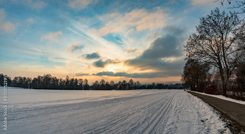 Fantastic snowy winter landscape near Heiligenberg on Lake Constance Fantastic snowy winter landscape near Heiligenberg on Lake Constance