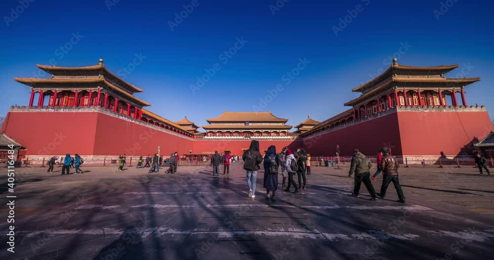 Beijing - Tiananmen gate tower, Tiananmen Gate Of Heavenly Peace at night, China (Time-lapse) Beijing - Tiananmen gate tower, Tiananmen Gate Of Heavenly Peace at night, China (Time-lapse)