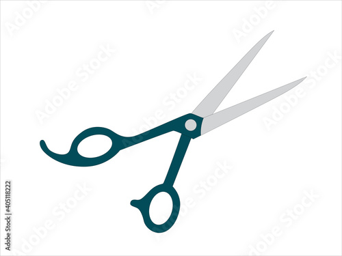 Hairdressing Scissors icon. Barber symbol silhouette isolated on white background. 
Vector illustration for Website page and mobile app design. 